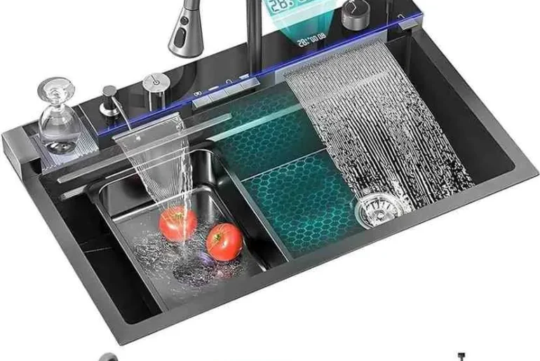 Digital Display Waterfall Kitchen Sink $329.99 on Amazon