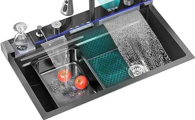 Digital Display Waterfall Kitchen Sink $329.99 on Amazon