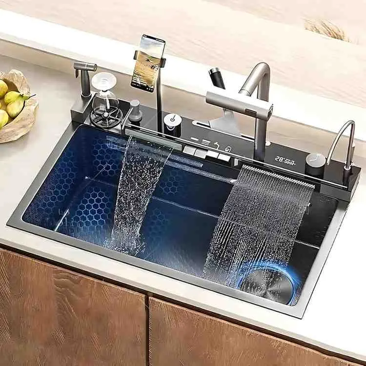 Dual Waterfall Smart Kitchen Sink $409.99 on Amazon