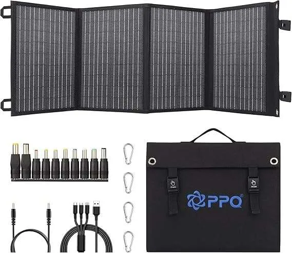PPQ 40W Portable Solar Panel Kit for $39.99 on Amazon
