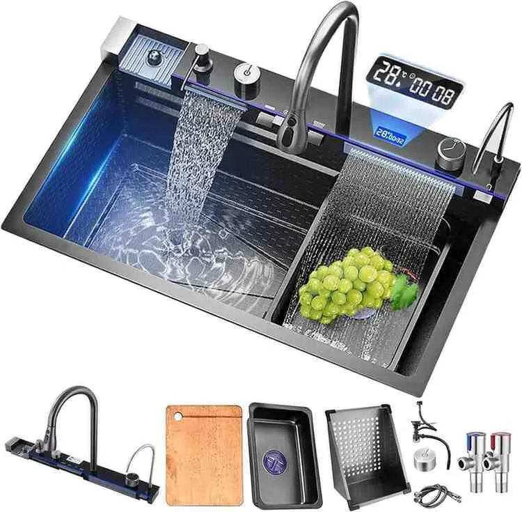 Waterfall Kitchen Sink $286 on Amazon