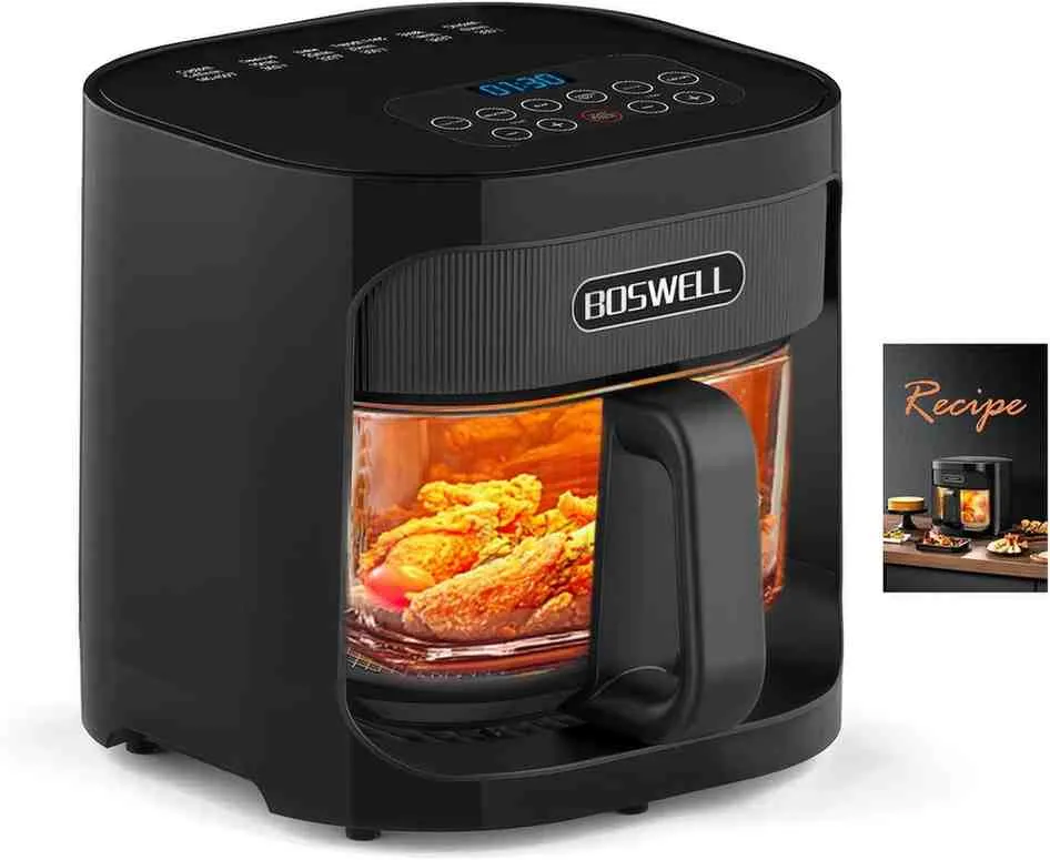  BOSWELL 4.5QT Glass Air Fryer