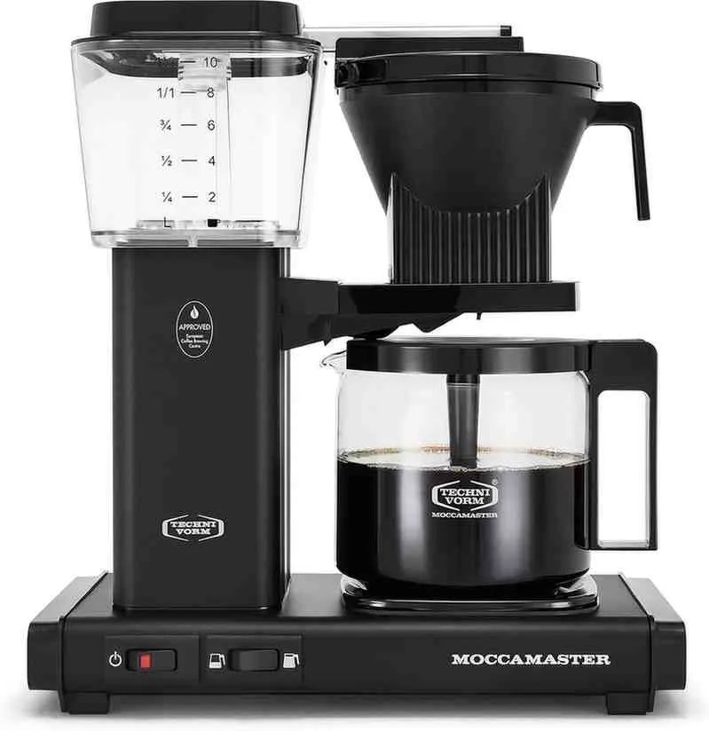 Sleek black coffee maker with carafe Black Friday Deals